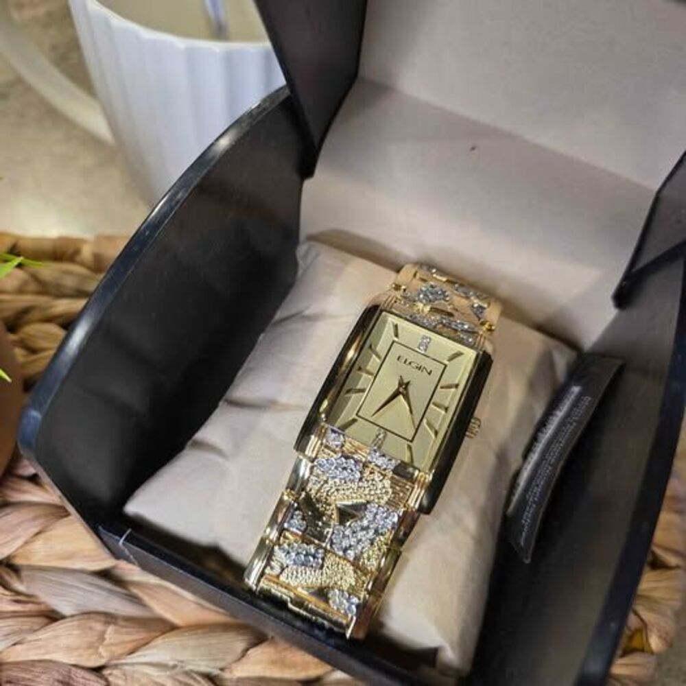 Elgin Men's Goldtone Watch FG16001GTST